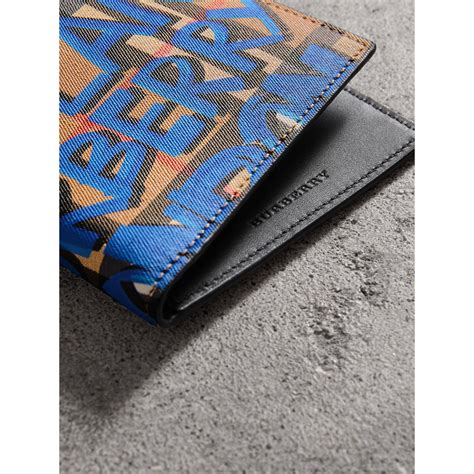 burberry graffiti print wallet|BURBERRY Men's Graffiti Print Leather International Bifold Wallet.